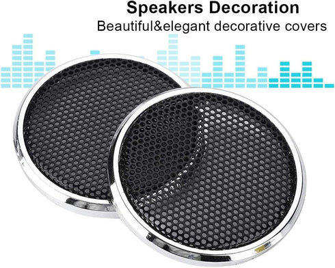 Wendry Speaker Covers - 1 Inch Metal & ABS Protective Grills Cover (2PCS)