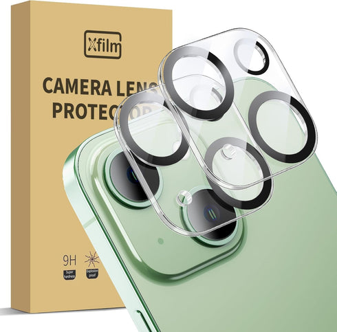 Xfilm Camera Lens Protector for iPhone 15 & 15 Plus, 9H Hardness Tempered Glass Cover, Ultra HD, Case Friendly
