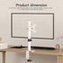 suptek Mount,White(MD6TBW-2) Single Head and Plate Vesa Pole Mount Bracket for Monitor