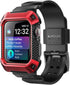 SUPCASE Unicorn Beetle Pro Case for Apple Watch 9/8/7/6/SE/5/4 45/44mm with Band, Rugged Men Cover, Red