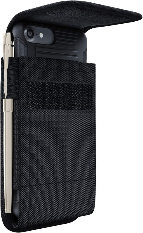 iPhone 15, 15 Pro, 14, 14 Pro, 13, 13 Pro, 12, 12 Pro, 11, XR, XS, 10 Holster with Belt Clip - Fits Phones with Cases.