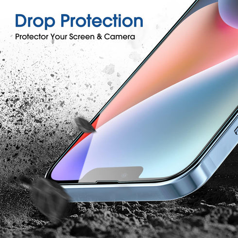 amFiIm Tempered Glass Screen Protector for iPhone 14/13/13 Pro 6.1", Bubble-Free, Easy Installation, Anti-Scratch, Case