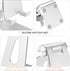 Aluminum Alloy Adjustable Cell Phone Stand, Metal Desktop Holder, Smartphone Cradle, Silver