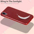 MATEPROX Bling Sparkle Case for iPhone XR - Cute Girls Women Protective Christmas Case (Red)