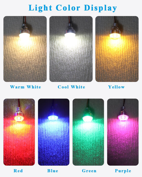Bulb 3V, 1 Pack AA Battery Holder with Small LED and Switch Battery Box with Terminals, Miniature LED Lights Wiring Kit
