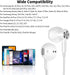 USB C Headphones, Type C Earphones for Samsung Galaxy S20 S21 S22 S23 S24, Magnetic Wired Earbuds with Microphone