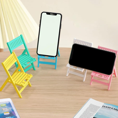 hejhncii Portable Foldable Chair Phone Stand - Cute Desk Accessory for Travel