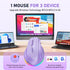 MEETION Bluetooth(5.2 3.0) 4 Left-Handed Mouse, Ergonomic Mouse Wireless Vertical Mouse, RGB Rechargeable Mice for +