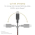 Native Union Belt Cable USB-C to Lightning 10ft, Ultra-Strong Reinforced Cable for iPhone 14, 13 and Earlier (Zebra)