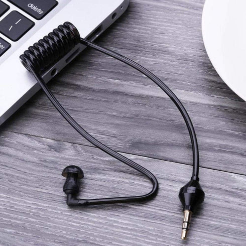 Lightweight Monaural 3.5mm Stereo Headset, Anti-Radiation with Flexible Air Tube for Comfort.