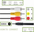 GUY-TECH 5FT 3.5mm 3 G2 1080p Cable AV A/V Plug to RCA Audio Video TV Cable Cord Lead for Micca Speck Speck Full-HD
