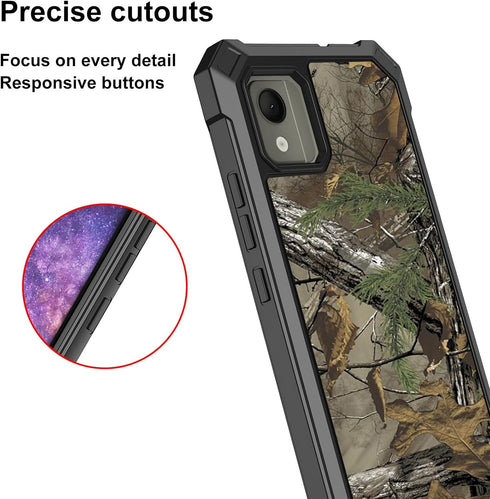 Ailiber Heavy Duty Rugged Case for Nokia C110 with Screen Protector, Dual Layer Shockproof TPU Bumper - Camo Design.
