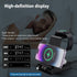 YiJYi 3 in 1 Wireless Charging Station with Digital Clock for iWatch SE/6/5/4/3/2/1, AirPods Pro, iPhone 15/14/13/12/11
