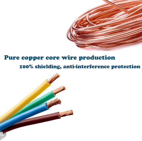 17FT / 5m Backup Camera Cable, 4-pin Aviation Video Extension Cable for Car Video System
