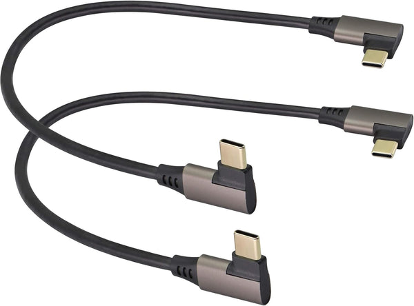 Right Angle USB C to USB C 3.1 Gen 2 Cable (3A) - Fast Charging for Google Pixel 4, Samsung Galaxy Note 10, MacBook