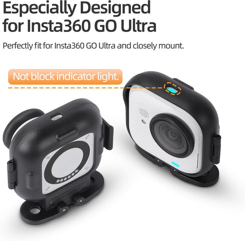 Sinyutia Insta360 1/4" Backpack Camera Cage for Go Ultra Accessories, Vertical Horizontal Extension Frame Adapter Mount