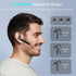 Bluetooth Single Wireless Headset, V5.3 Handsfree Earpiece with Microphone, USB-C Charge, Waterproof Earphones for