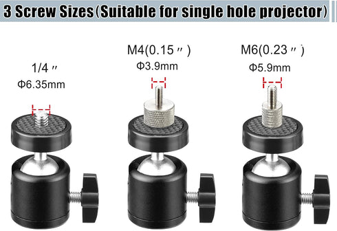2-Be-Best 12IN 31CM 1/4" M4 M6 Projector Wall Mount Ceiling Projector Mount Longer Length / Wall Projectors Mounts
