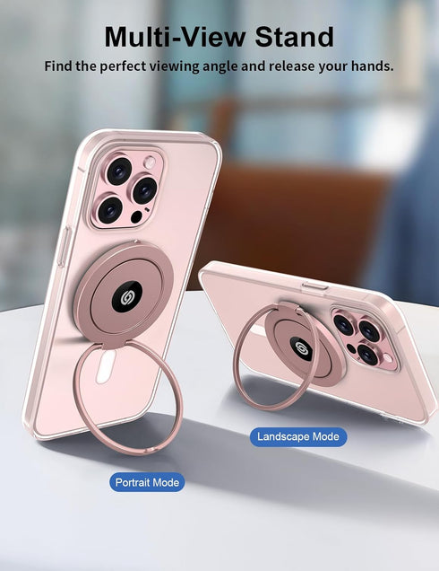 EWA MagOne Ultra (Plate Edition) Phone Grip Stand with Leather Finger Strap, Removable Magnetic Ring Holder Kickstand