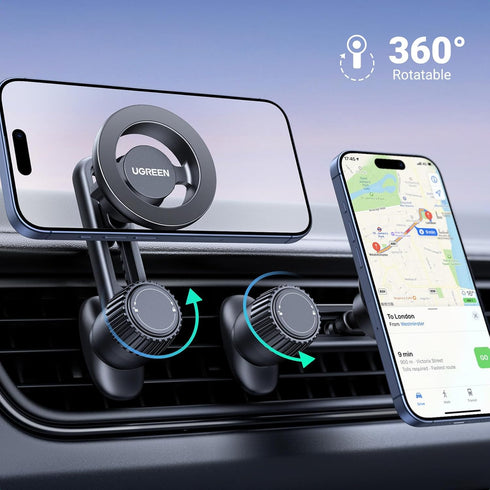UGREEN Magnetic Phone Mount for Car, Compatible with Magsafe, Not Blocking Air Vent for iPhone 15 Pro Max