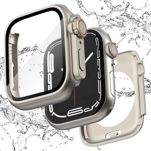 Ultra Look - Fullife 2 in 1 Waterproof Case for Apple Watch Series 6 44mm with Front & Back Protective Bumper Cover