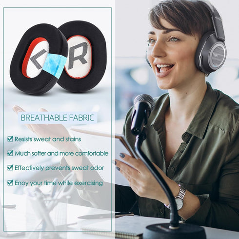 GVOEARS Ear Pads Replacement for Plantronics Voyager 8200 UC/Backbeat Pro 2 Headphones, Premium ICE Silk Fabric Memory
