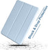 Arae Case for iPad Air 6th Generation 11 inch 2024, Trifold Kickstand Smart Cover with Pencil Holder, Baby Blue