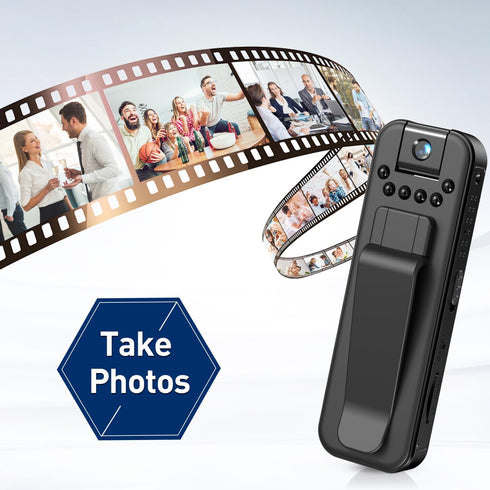 L7 Mini Body Camera 1080P HD Recording with Night Vision, 1000 mAh Battery Life, Wearable Camcorder for Home, Outdoor,
