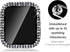 KADES Bling Protective Case for Apple Watch 38mm with Built-in Screen Protector for iWatch Series 3 2 1 (Black)