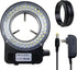Light Microscope LED Ring Illuminator, Adjustable 64 LEDs Ring Light for Monocular, Binocular, Trinocular Lab