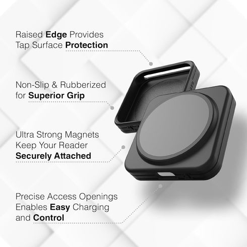 Black ENCASED Magnetic Case for Square Reader 2nd Gen (Contactless & Chip) - Compatible with MagSafe.