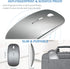 Wireless Bluetooth Mouse for MacBook Air, Mac Pro, iPad, PC, Mini Slim Silent Rechargeable Mouse (Gray)