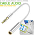 Cellet Gold Plated 3.5mm TRRS Male to Female Audio Adapter, 6 Inch, White