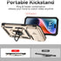 Hitaoyou iPhone 15 Pro Case with Camera Cover & Kickstand, Military Grade Shockproof Heavy Duty Protective Case