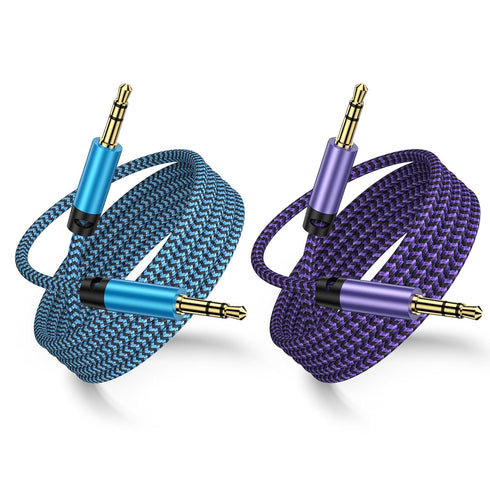 3.5mm Audio Cable, 5FT 2Pack Aux Cord 3.5 mm Male to Male Car Stereo Jack Cord TRS Auxiliary Audio Cable, Hi-Fi Sound