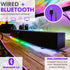 Tilted Nation Gaming Soundbar | RGB Monitor Sound Bar for PC | Crisp Audio and Adjustable LED | Wireless or USB Wired