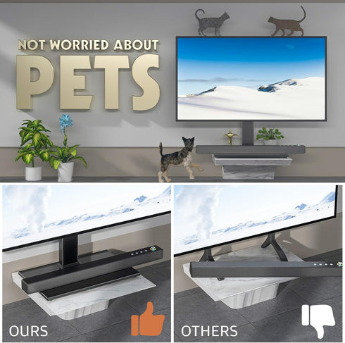 Universal TV Stand - Table Top Stand for 27-60 inch LCD LED TVs, 9 Level Height Adjustable Base