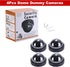 4 Pack Dummy Fake CCTV Dome Cameras with Flashing Red LED Light for Indoor Outdoor Home Business, Black