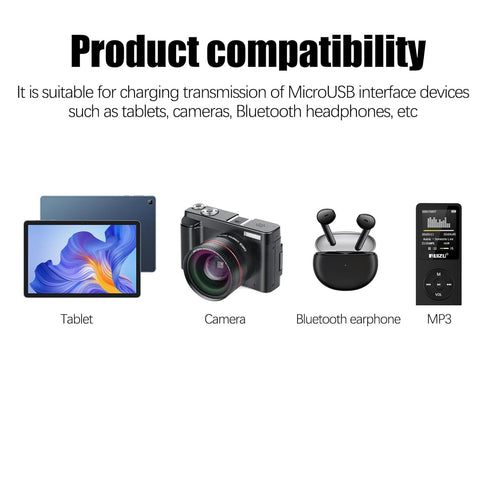 HSEUOPV (5 Replacement USB C to Micro USB Data Transmission Cable, Compatible with Kindle, Camera DJIGPS Game