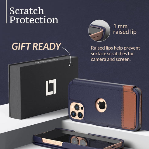 LUPA Legacy Compatible iPhone 11 Pro Max Wallet Case, Credit Card Holder, Faux Leather Flip Case – Desert Sky