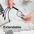 BoxWave D19 MP3 Cable Compatible with RUIZU Bluetooth Player - AllCharge miniSync, Retractable, Portable USB Cable