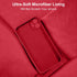Vooii iPhone 11 Case - Upgraded Liquid Silicone, Square Edges, Camera Protection, Soft Microfiber Lining - Red 6.1"