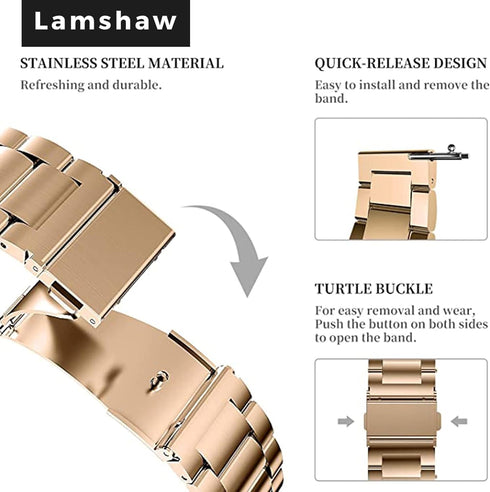iTouch Sport 4 Bands - 20mm Stainless Steel Metal Replacement Strap Bracelet for iTouch Sport 4 / Sport 3 / AIR 3