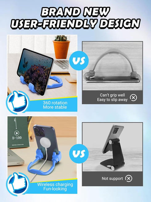 2 Pack Cell Phone Stand Holder Thumbs Up Lazy Phone Stand, Cool Gadgets for Desk, Birthday Gifts for Women Men Teenage