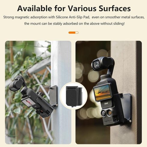 Magnetic Mount Stand for DJI Osmo Pocket 3, Adjustable Magnet Suction Case Holder for Desktop
