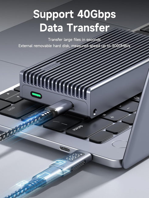 Hagibis LED Display USB C Adapter 240W 40Gbps 8K@60Hz for Thunderbolt 4/3, iPhone 15 Pro Max