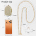 47.24in 1x 2x Phone Crossbody Strap With Wallet Phone Chain Clip And Go strap With zippered pouch clasp Clear Tether