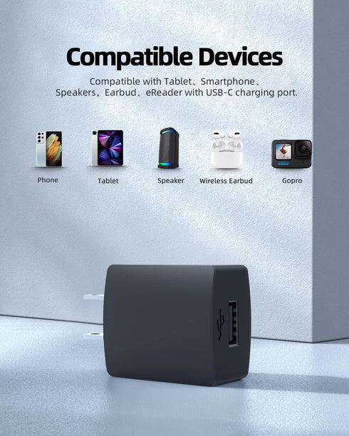USB C AC Charger for Samsung Earbuds, Galaxy Buds+ SM-R175, Galaxy Buds SM-R170, Galaxy Buds Live SM-R180, AKG N700NC,