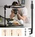 TARION Desktop Light Stand with 1/4" 3/8" Screws, Adjustable 14-25in for Ring Light, Photography, Virtual Meetings