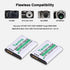 Tectra 2-Pack Li-50B D-LI92 Batteries with LED USB Charger for Olympus VR-340 1010 1020 1030SW Tough 6000